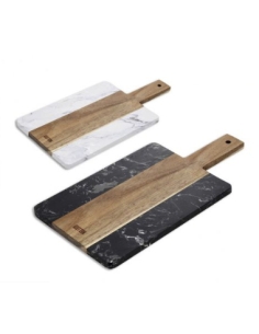 Tabla Cortar - Acacia / Marmol - 38x18 cm - ( UNIDAD )