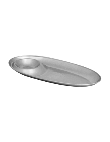 Plato Patatas Fritas Oval Acero - Vintage - 27,6x13,6x2 cm - ( UNIDAD )