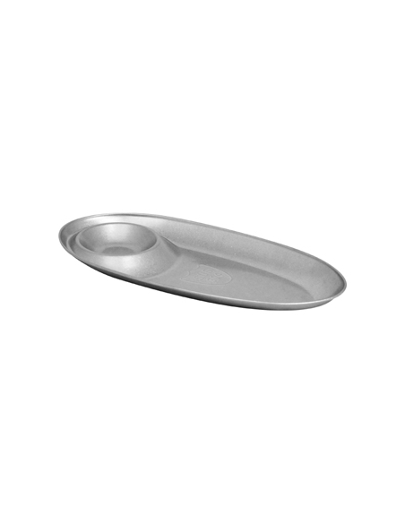 Plato Patatas Fritas Oval Acero - Vintage - 27,6x13,6x2 cm - ( UNIDAD )