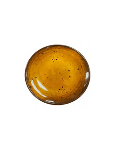 Plato Melamina - Redondo - TERRACOTA AMBAR - Ø 21,5 x 2.5CM - ( UNIDAD )