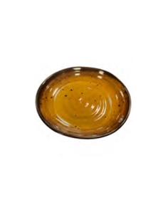 Plato Melamina - Redondo - TERRACOTA AMBAR - Ø 22,8x3,6CM - ( UNIDAD )
