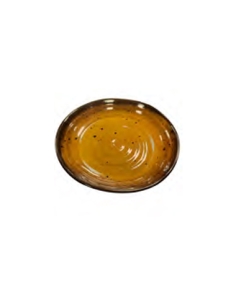 Plato Melamina - Redondo - TERRACOTA AMBAR - Ø 17.9 x 2.8CM - ( UNIDAD )