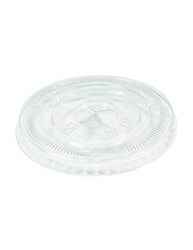 Tapas PET - Ø98 mm - Planas - Cruz  - ( TIRA DE 100 )