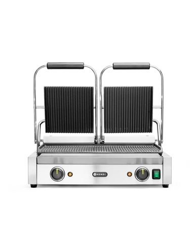 Plancha Doble - Acanalada - HENDI - 570x375x216 mm - ( UNIDAD )