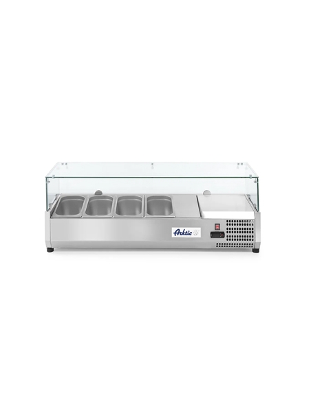 Vitrina expositora - HENDI - refrigerada - 4 x GN1/3 - 1208x400x456 mm - ( UNIDAD )
