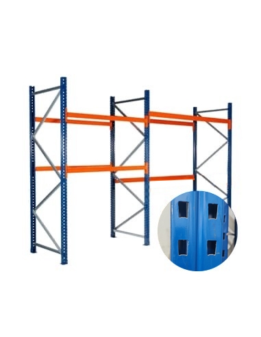 Estanteria - 6 Patas 3,5m - 7 Largueros 2,75m - Fondo 1m