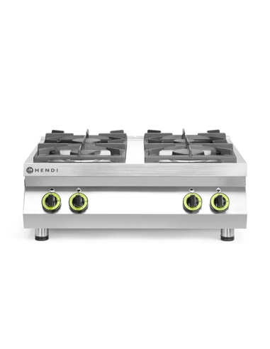 Cocina gas sobremesa - HENDI - 4 Quemadores - 	800x700x310 mm - ( UNIDAD )