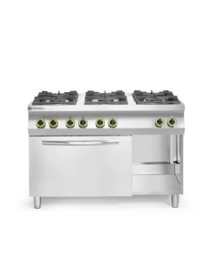 Cocina gas - HENDI - 6 quemadores - 1200x722x900 mm - ( UNIDAD )