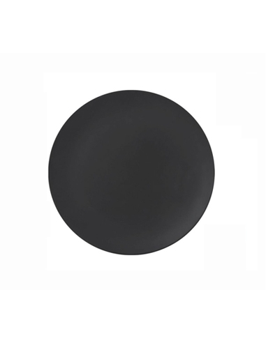 Plato Melamina - Postre - Negro - Mate - 20cm - ( UNIDAD )