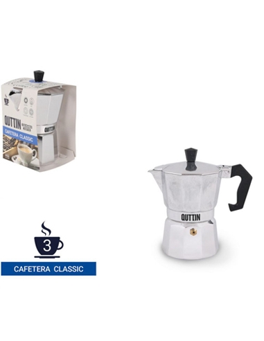Cafetera - Aluminio - QUTTIN - Classic - 3 Servicios - ( UNIDAD )