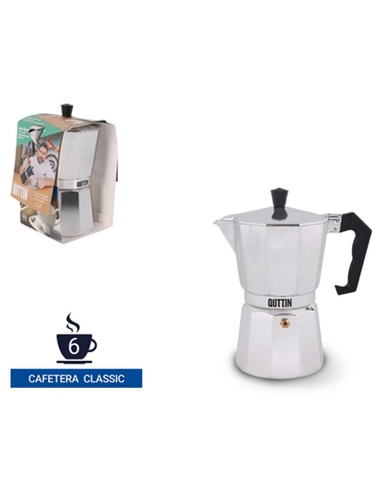 Cafetera - Aluminio - QUTTIN - Classic - 6 Servicios - ( UNIDAD )