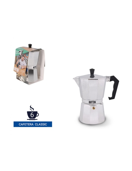 Cafetera - Aluminio - QUTTIN - Classic - 6 Servicios - ( UNIDAD )