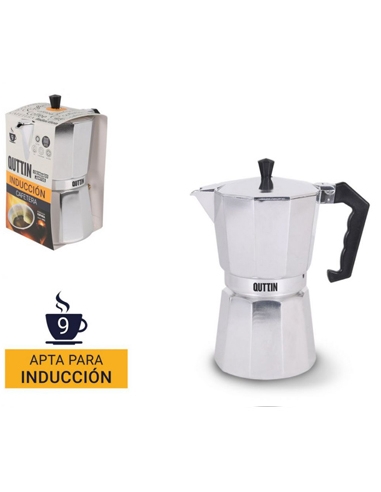 Cafetera - Aluminio - QUTTIN - Induccion - 9 Servicios - ( UNIDAD )