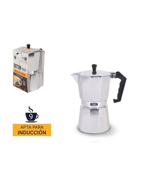 Cafetera - Aluminio - QUTTIN - Induccion - 9 Servicios - ( UNIDAD )