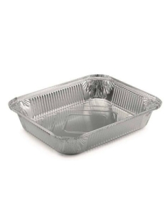 Tarrinas - Aluminio - 1500 cc - Rectangular - 280x180x35 mm - (CAJA DE 4 TIRAS DE 100 )