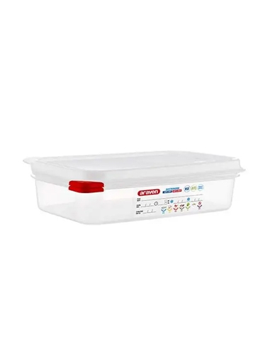 Envase Plastico - GASTRONORM AR - GN 1/4 - 265x162 mm - H065 - 1,8 LT - ( UNIDAD )