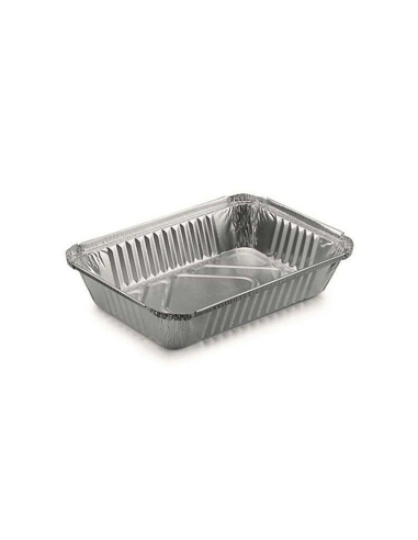 Tarrinas - Aluminio -  900 cc - Rectangular - 177x114x38 mm - ( CAJA DE 8 TIRAS DE 100 )