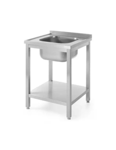 Mesa fregadero con estante - HENDI - 600x600x850 mm - ( UNIDAD )