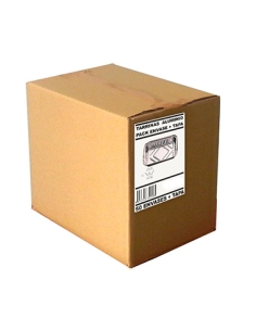 Tarrinas Aluminio + Tapas - BOX PACK - Rectangular - 1500 cc - ( CAJA DE 50 )