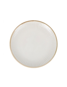 Plato llano Ceramica - MILKYCREAM - 25,5cm - ( UNIDAD )
