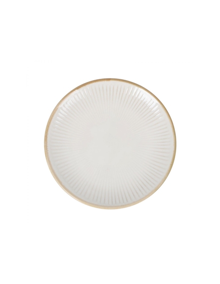 Plato llano Ceramica - MILKYCREAM - 25,5cm - ( UNIDAD )