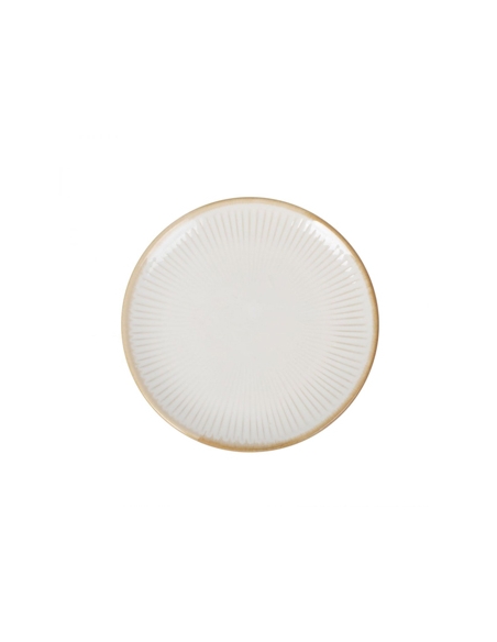 Plato Postre Ceramica - MILKYCREAM - 21,7cm - ( UNIDAD )