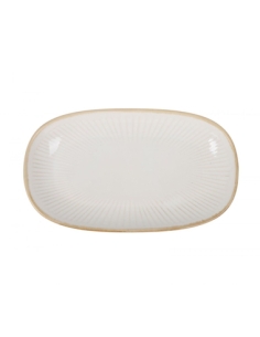 Bandeja Oval Ceramica - MILKYCREAM - 30x17cm - ( UNIDAD )