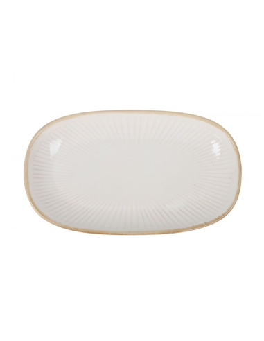 Bandeja Oval Ceramica - MILKYCREAM - 30x17cm - ( UNIDAD )