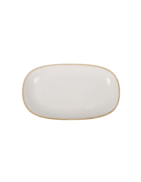 Bandeja Oval Ceramica - MILKYCREAM - 30x17cm - ( UNIDAD )
