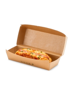 Caja Kraft - HOT DOG - 208 x 70 x 75 mm - ( PAQUETE DE 100 )