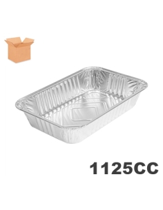 Tarrinas - Aluminio -  TNP - 1125 cc - Rectangular - 196x144x35 mm - ( CAJA DE 12 TIRAS DE 100 )