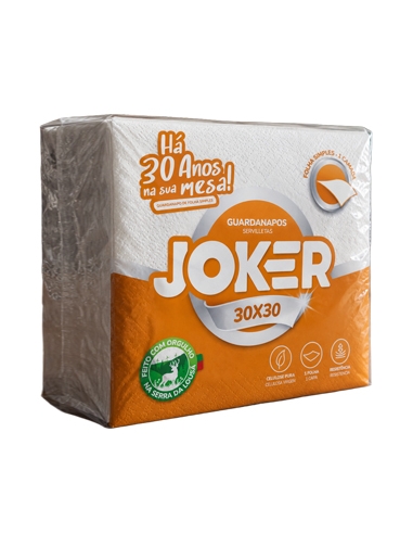 Servilletas - 30x30 - JK - JOKER - 60 Hojas - ( CAJA DE 60 PAQUETES )