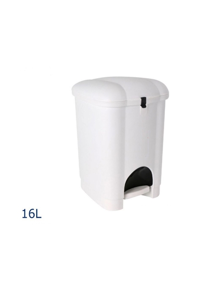 Cubo Basura Pedal - 16 LT - Carolina Blanco - ( UNIDAD )