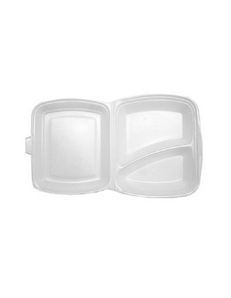 ARCHIVADO >> Envase Foam - Xps - ( Hp4/2 ) - 2 Compartimentos - Crema - U/B 200 | Unidad
