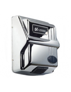 >> Unidad - Secamanos Aire- LOSDI - Cromado Pulsador 1.800 w CS400P
