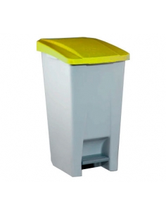 >> Unidad - Contenedor Selectivo - 80 L - 735x415x490 cm - Pedal - Amarillo