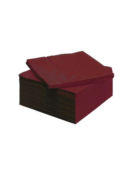 ARCHIVADO Servilletas 30x30 1c - THREE - Burdeos 60 Hojas