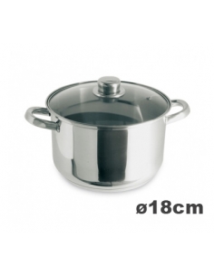 >> Unidad - Cacerola - SMX 4118/4 - Tapa Cristal 18 cm