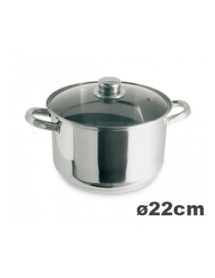 >> Unidad - Cacerola - SMX 4122/4 - Tapa Cristal 22 cm