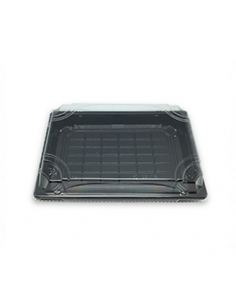 Tarrina Sushi - Base Negra c/ Tapa - N3 - 188x132x23 mm. | Unidad