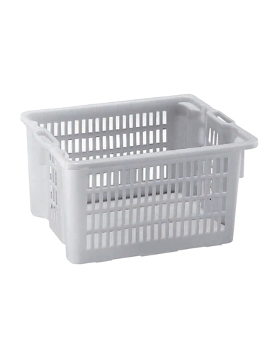 Caja Apilable - 65 Lt - Rejilla Blanca Con Tapa ( Unidad )